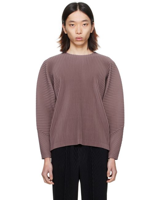 Homme Pliss Issey Miyake Purple Monthly January Long Sleeve T-Shirt