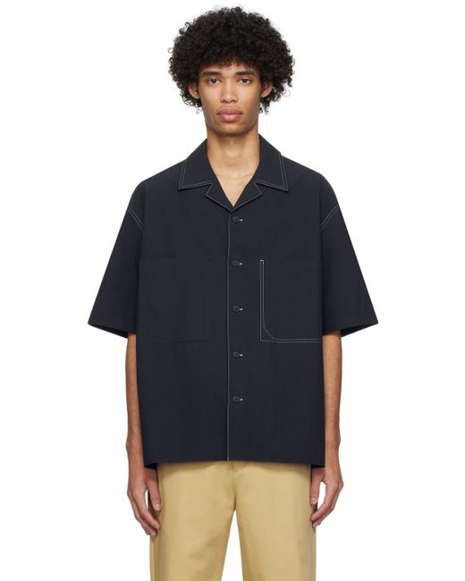 Solid Homme Navy Patch Pocket Shirt