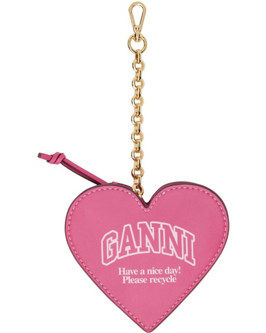 Ganni Funny Heart Zipped Coin Purse