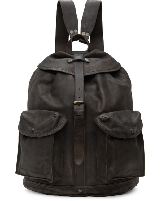 Rrl Leather Rucksack Backpack