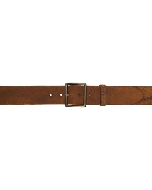 Rrl Tan Distressed Leather Belt