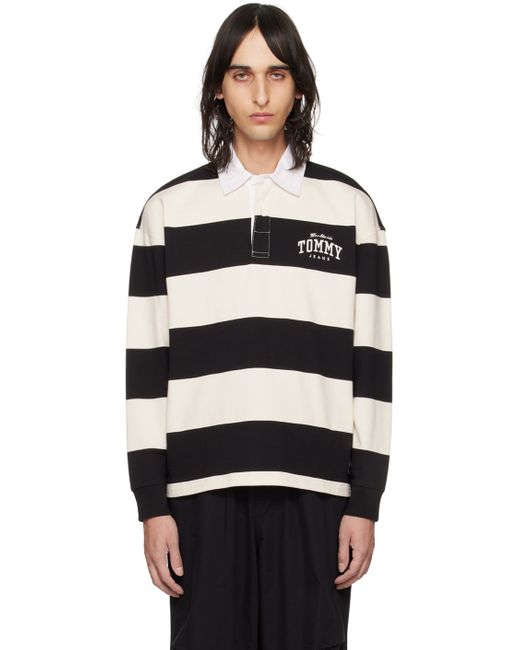 Tommy Jeans White Varsity Rugby Polo