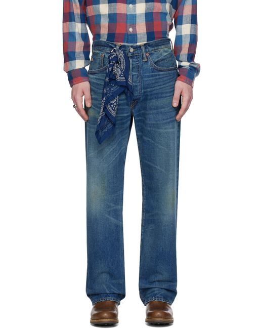 Rrl Indigo Five-Pocket Jeans
