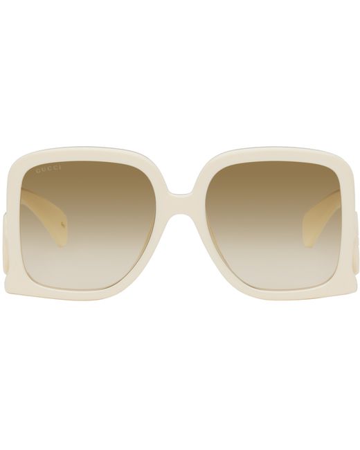 Gucci Off Oversized Square Side Bar Acetate Sunglasses