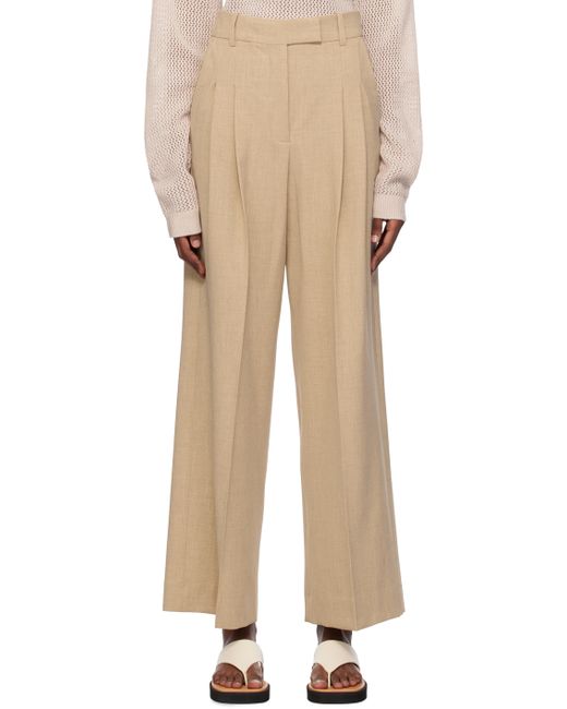 By Malene Birger Beige Cymbaria Trousers