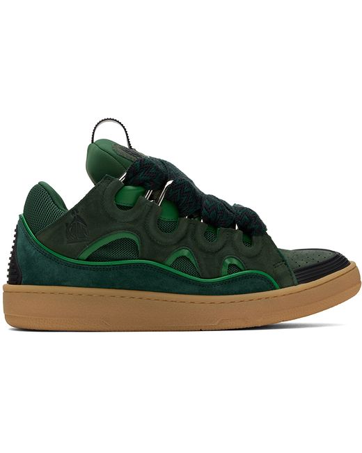 Lanvin Exclusive Leather Curb Sneakers