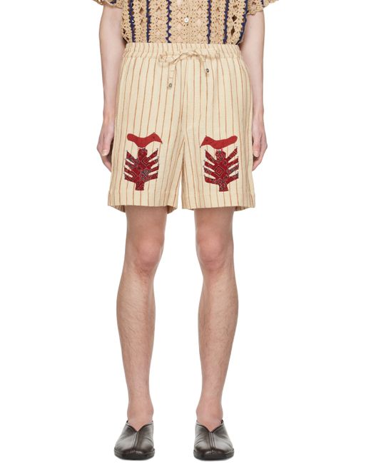Harago Off Striped Shorts