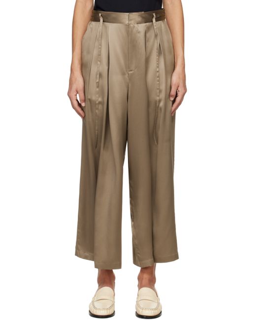 Frame Tan Pleated Trousers