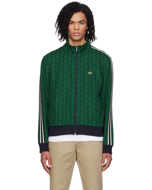 Lacoste Navy Green Zip Up Sweatshirt