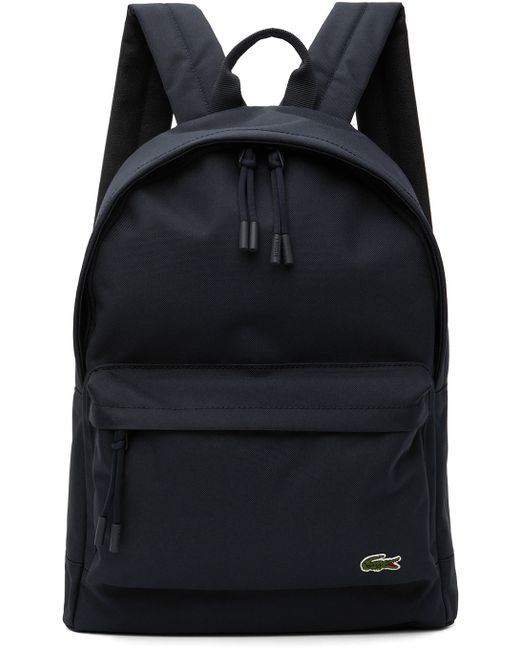 Lacoste Navy Computer Compartment Backpack