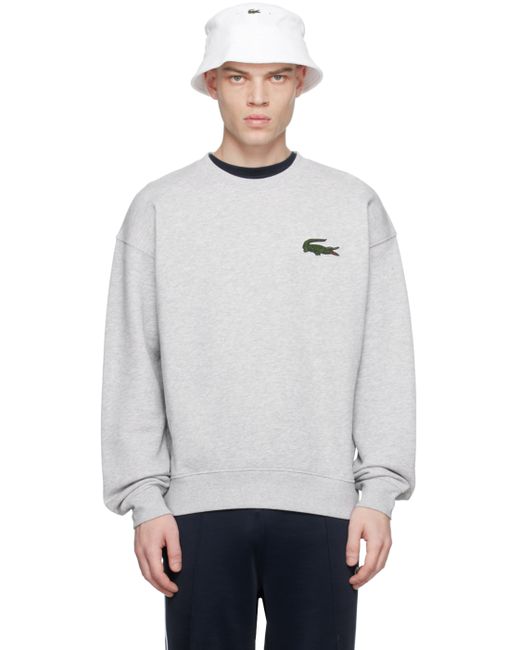 Lacoste Gray Crocodile Badge Sweatshirt