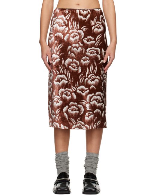 Meryll Rogge Floral Midi Skirt