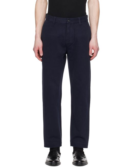 Hugo Boss Navy Tapered-Fit Trousers