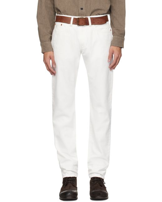 Rrl White Slim-Fit Jeans