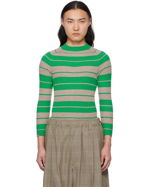 Meryll Rogge Taupe Striped Sweater