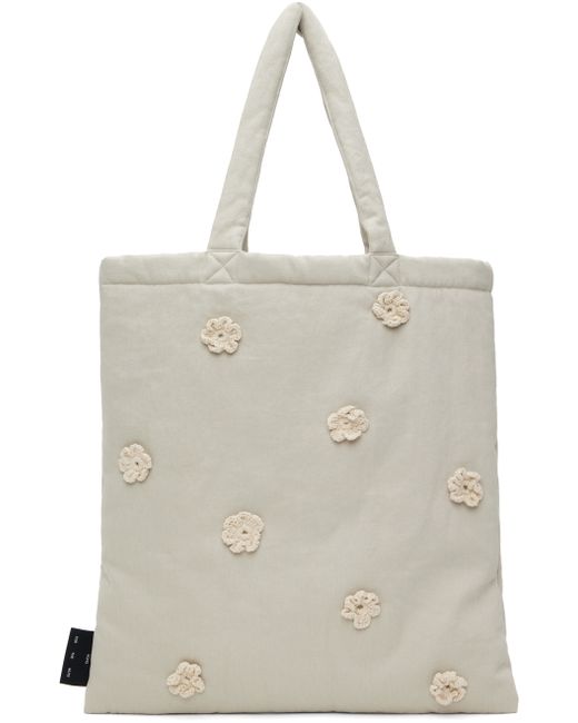Song For The Mute Taupe Daisy Tote