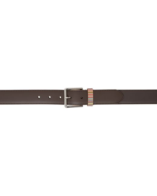 Paul Smith Leather Signature Stripe Keeper Belt