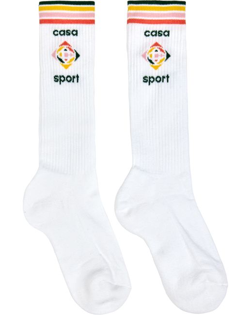 Casablanca White Sport Socks