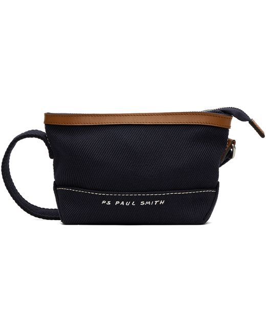 PS Paul Smith Navy Embroidered Messenger Bag
