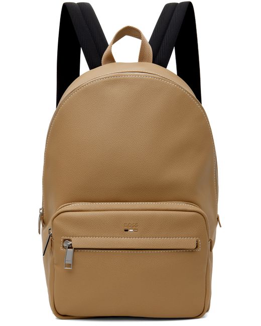 Boss Faux-Leather Logo Signature Stripe Backpack
