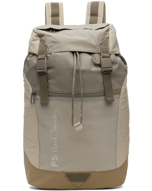 PS Paul Smith Beige Paneled Backpack