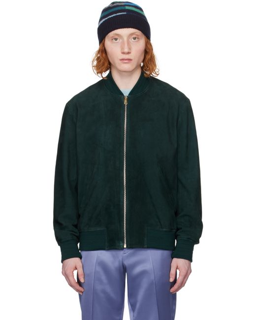 Paul Smith Stand Collar Leather Jacket