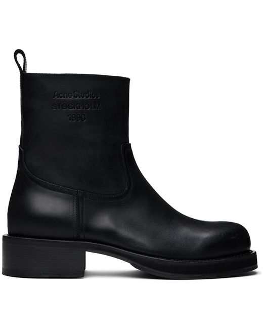 Acne Studios Leather Waxed Boots
