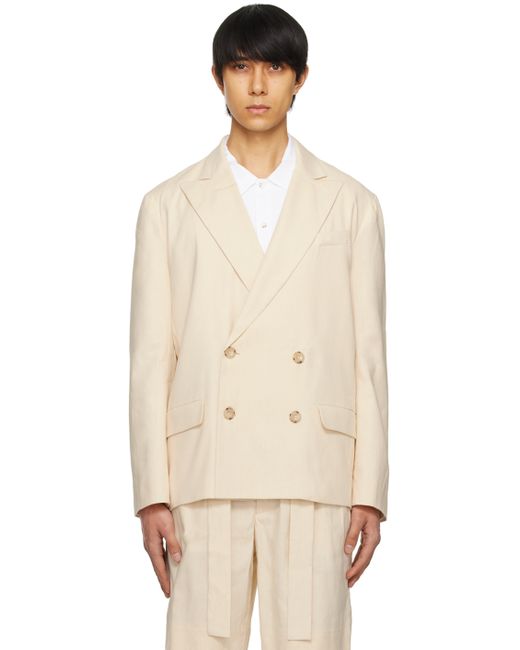 Commas Off-White Double-Breasted Blazer