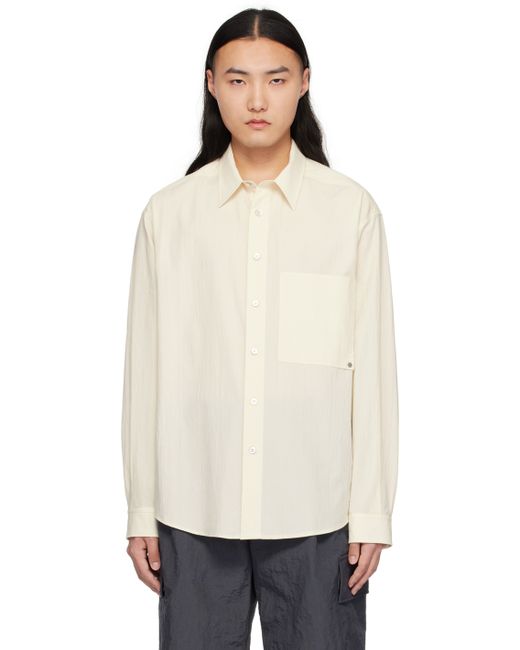 Solid Homme Off-White Crinkled Shirt