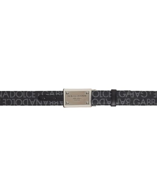 Dolce & Gabbana Coated Jacquard Logo Tag Belt