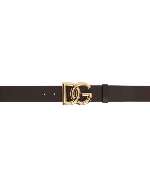 Dolce & Gabbana Lux Leather DG Logo Belt