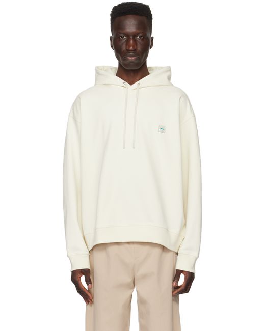 Solid Homme Off-White Embroidered Hoodie