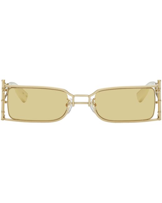 Feng Chen Wang Exclusive Gold Bamboo Sunglasses