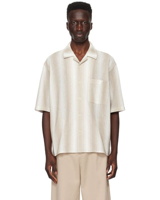 Solid Homme White Stripe Shirt