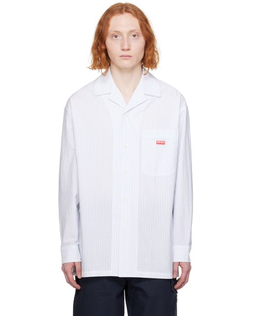 Kenzo White Paris Crinkled Shirt