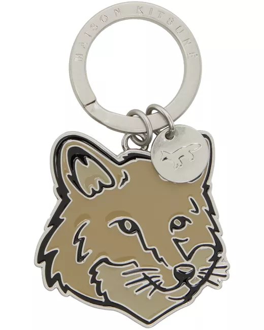 Maison Kitsuné Bold Fox Head Metal Keychain