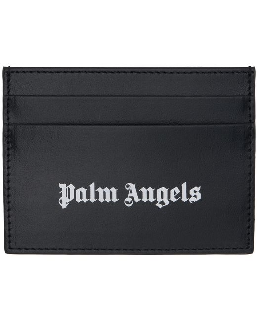 Palm Angels Black Logo Card Holder
