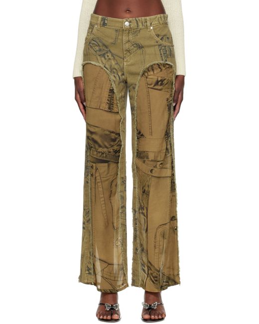 Blumarine Khaki Cinch Jeans