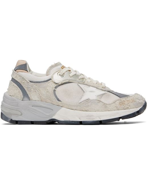 Golden Goose Off-White Gray Dad-Star Sneakers