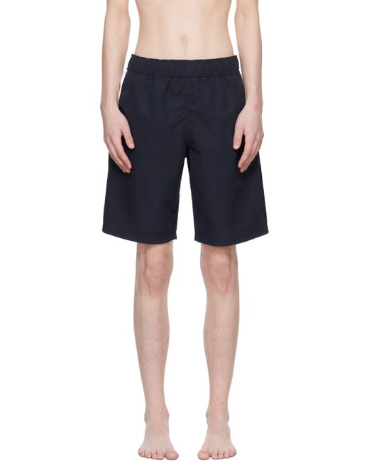 Palm Angels Navy Printed Swim Shorts