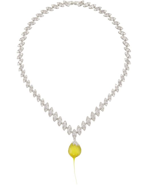 Ottolinger Exclusive Silver Diamond Dip Necklace
