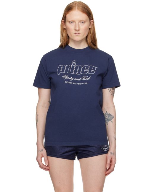 Sporty & Rich Navy Prince Edition T-Shirt