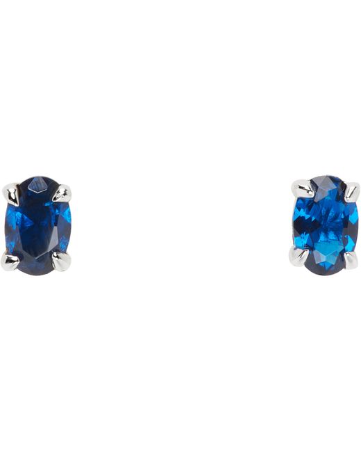 Hatton Labs Blue Oval Earrings