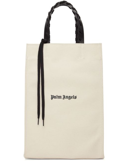 Palm Angels Off-White Canvas Logo Tote
