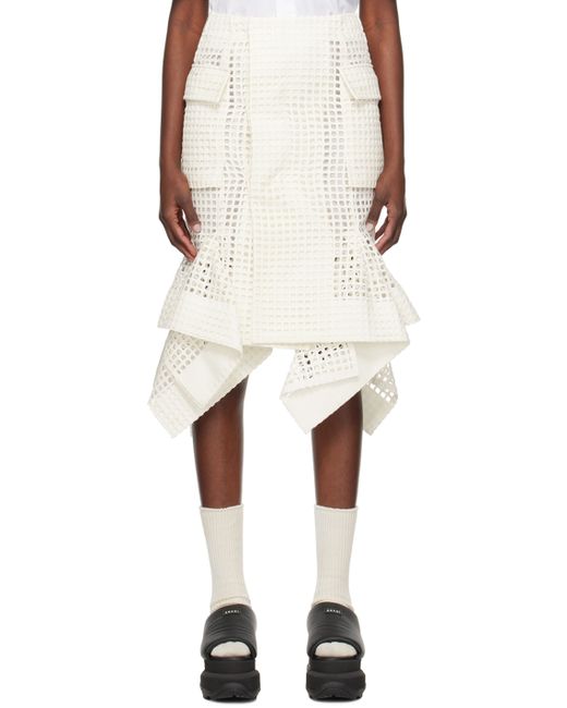 Sacai Off Handkerchief Midi Skirt