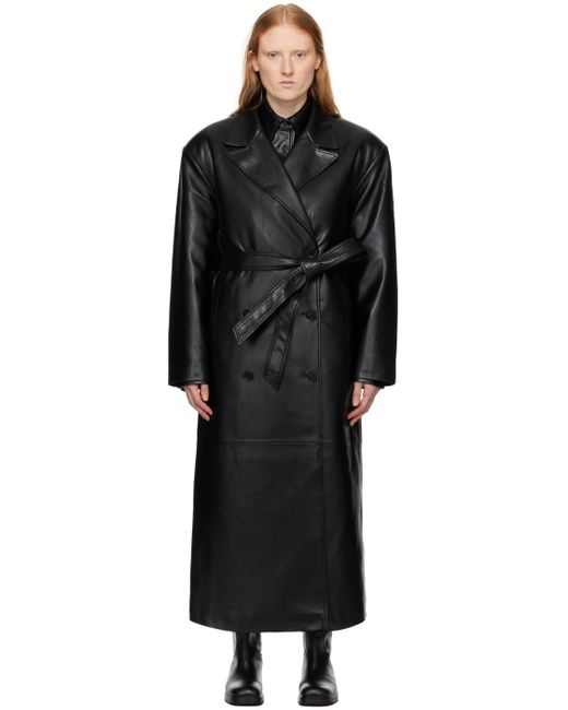 The Frankie Shop Tina Faux-Leather Trench Coat