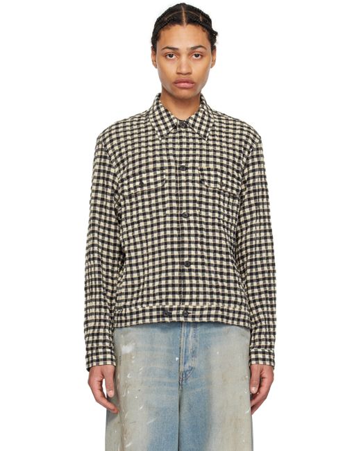 Our Legacy Black Off Check Shirt