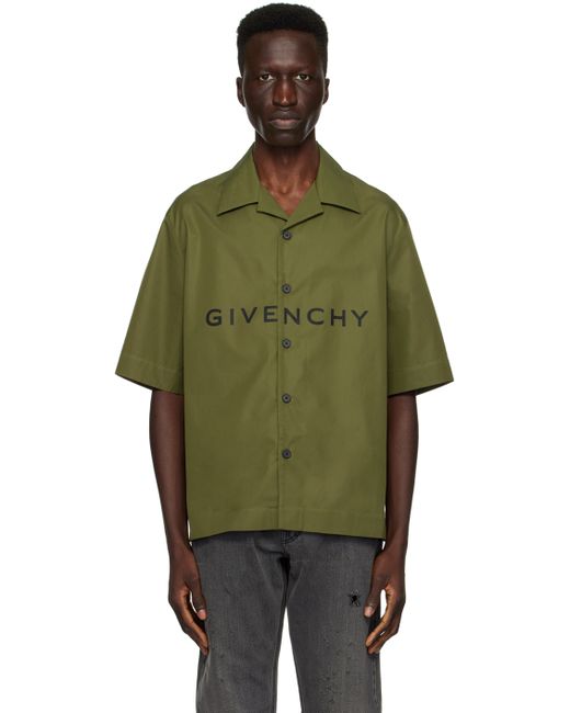 Givenchy Green Boxy-Fit Shirt