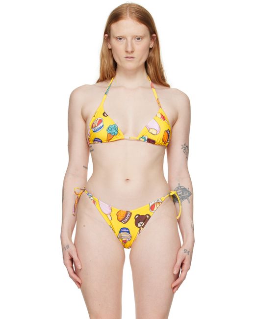 Moschino Printed Bikini Top