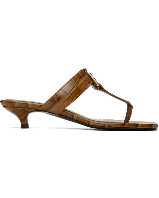 Totême Tan The Belted Croco Heeled Sandals